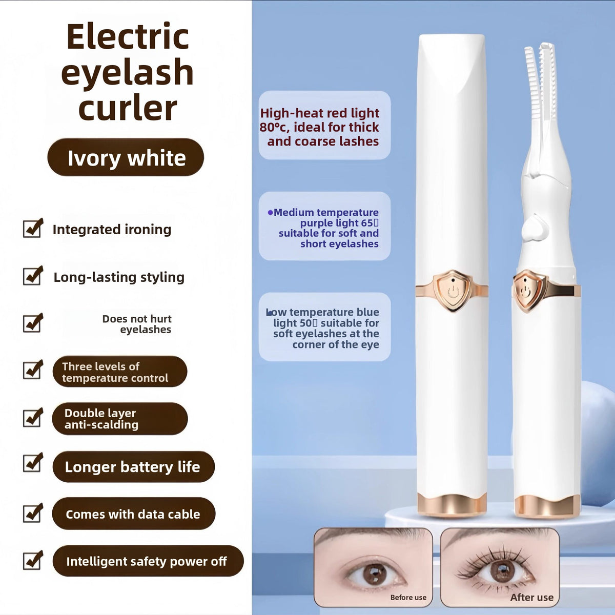 Electric Eyelash Curler Heated Styling Tool